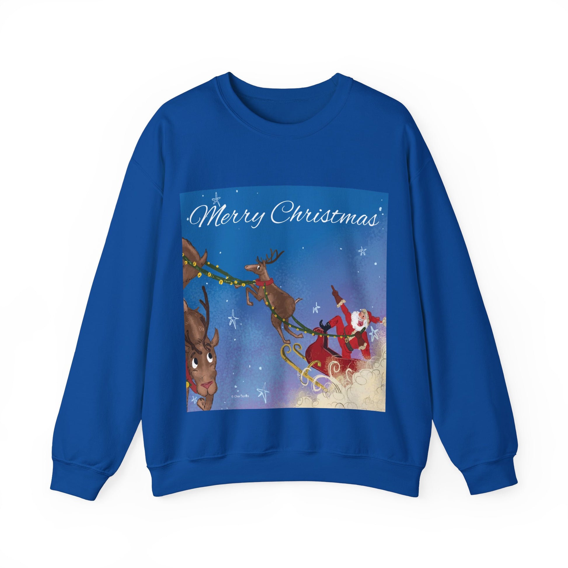 Santa Claus Whispers Unisex Sweatshirt Blue 3