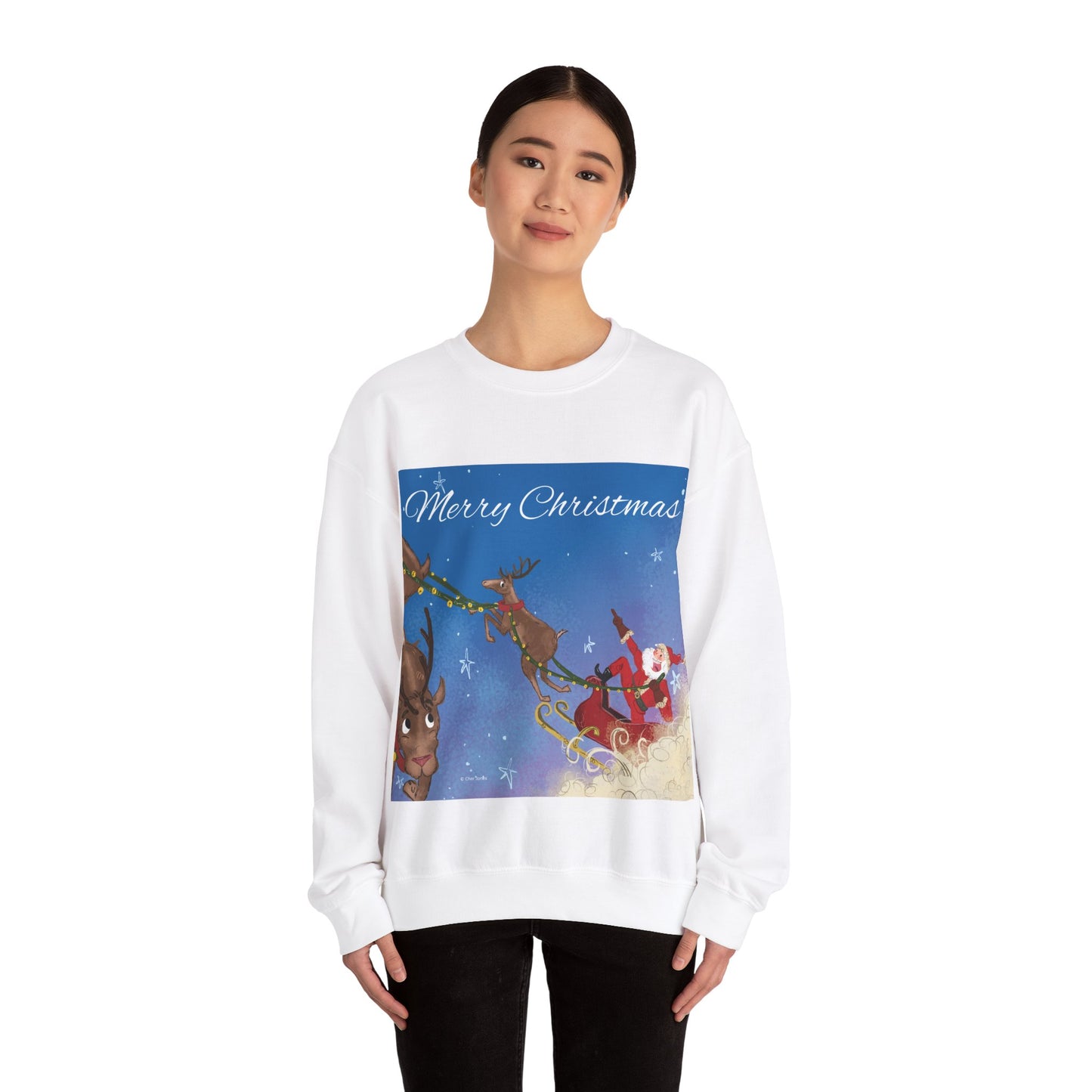 Santa Claus Whispers Unisex Sweatshirt White